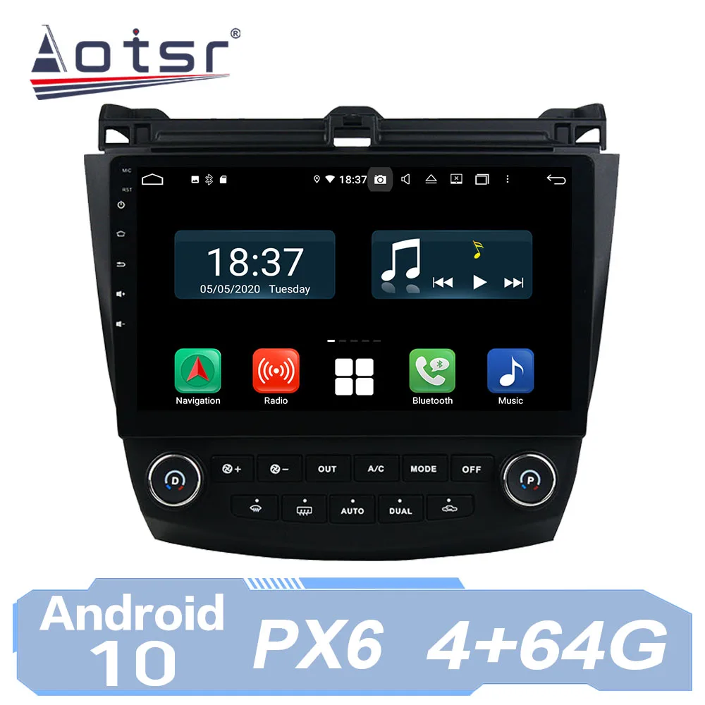 Автомагнитола AOTSR для Honda Accord 7 2003-2007 Android 10 мультимедийный плеер стерео