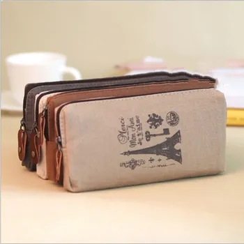

Retro Towers Linen Pencil Bag Students Paris Style Pencil Cases Stationery Material Escolar Office Supplies New Arrival