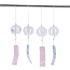 Japanese Style Glass Wind Chimes Hanging Craft Wind Bell Home Decor Sakura Cherry Blossom Pattern ► Photo 2/6