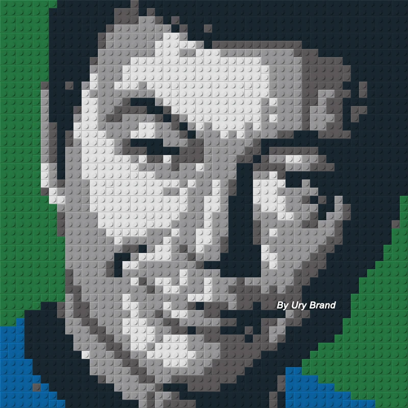 MOC фильмы суперзвездный актер мозаика пиксельное Искусство DIY портрет живопись