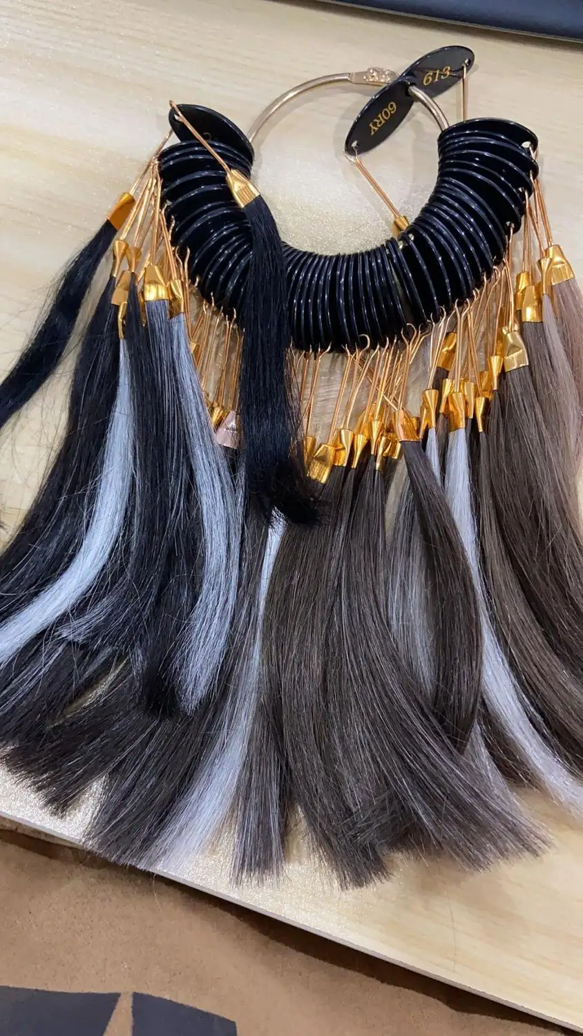 63 colors of human hair men toupee color ring hair patch for color reference