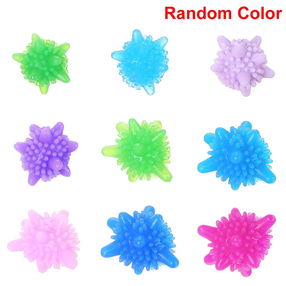 5PCS Reusable Dryer Balls PVC tumble Laundry Washing Ball Solid Colorful Eco-friendly Machine Anti-Winding Wrinkle Laundry Ball