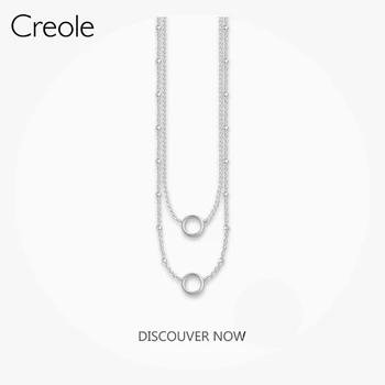 

Double Chain Necklace 2 Charm Carrier,2020 Spring Brand New 925 Sterling Silver Bohemia Gift For Women