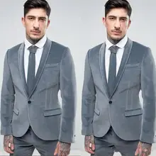 Брендовый смокинг с лацканами с острыми углами жениха Свадебный костюм из 2 предметов модный мужской пиджак для выпускного блейзер(пиджак+ брюки+ галстук