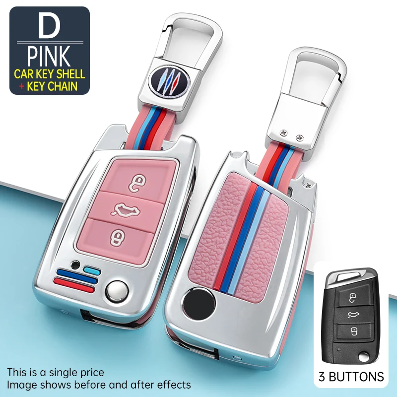 Copertura-della-cassa-chiave-dell-automobile-in-lega-di-zinco-per-VW-Volkswagen-Golf-7-MK7.jpg Copertura della cassa chiave dell'automobile in lega di zinco per VW Volkswagen Golf 7 MK7 Tiguan MK2 per SEAT Ateca Leon FR 2 Ibiza per Skoda Octavia A7 - Copertura della cassa chiave dell automobile in lega di zinco per VW Volkswagen Golf 7 MK7