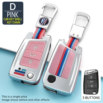 Copertura della cassa chiave dell'automobile in lega di zinco per VW Volkswagen Golf 7 MK7 Tiguan MK2 per SEAT Ateca Leon FR 2 Ibiza per Skoda Octavia A7 3 Copertura della cassa chiave dell'automobile in lega di zinco per VW Volkswagen Golf 7 MK7 Tiguan MK2 per SEAT Ateca Leon FR 2 Ibiza per Skoda Octavia A7 - Copertura della cassa chiave dell automobile in lega di zinco per VW Volkswagen Golf 7
