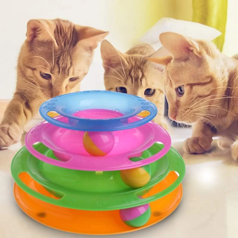 3 tier ball cat toy