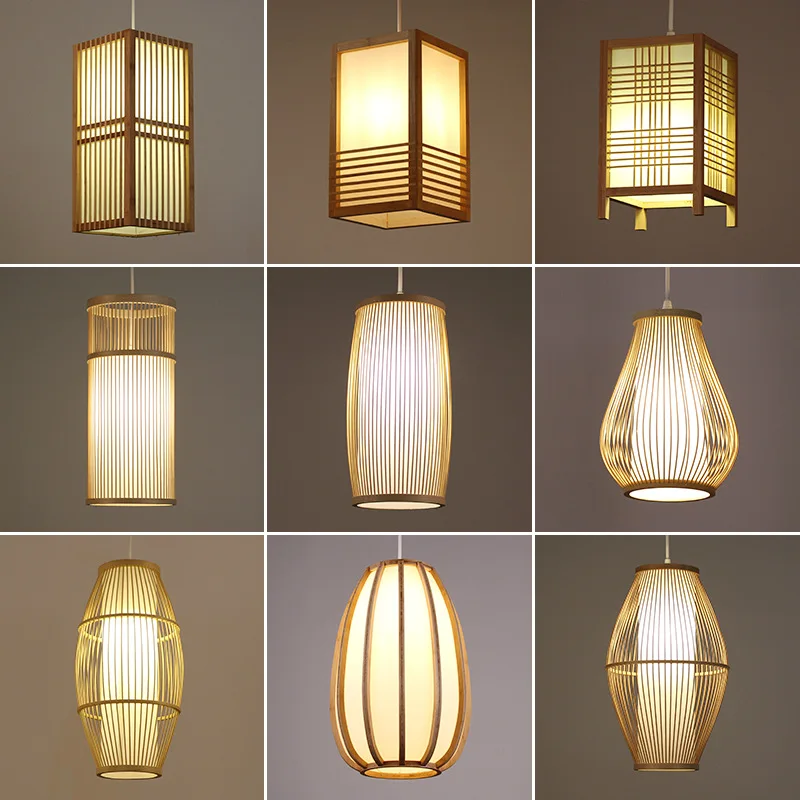 

Japanese Style Chandelier Restaurant Light Tatami Bedroom Bedside Small Light And Wind cha shi deng New Chinese Style Zen Lamps