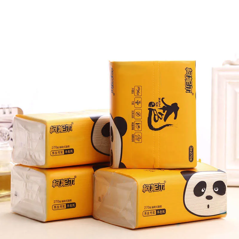 8 bags Paper Extraction 270 Sheets 3-layers Skin-Friendly Paper Extraction Protogenesis Napkin Household Tissue Non-Smell