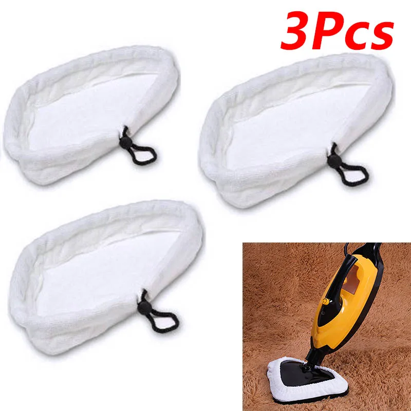 3pcs Mop Cloth Replacement Pads Steam Mop Triangle Pads Household Mop