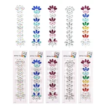 3D Rainbow Crystal Forehead Headpiece Sticker Hair Jewels Face Body Gems Festival Makeup Tools Shiny Temporary Tattoo Stickers
