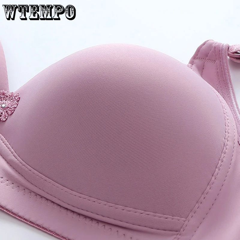 Women Seamless Bras Sexy Deep V Underwear Push Up Crop Top Padded