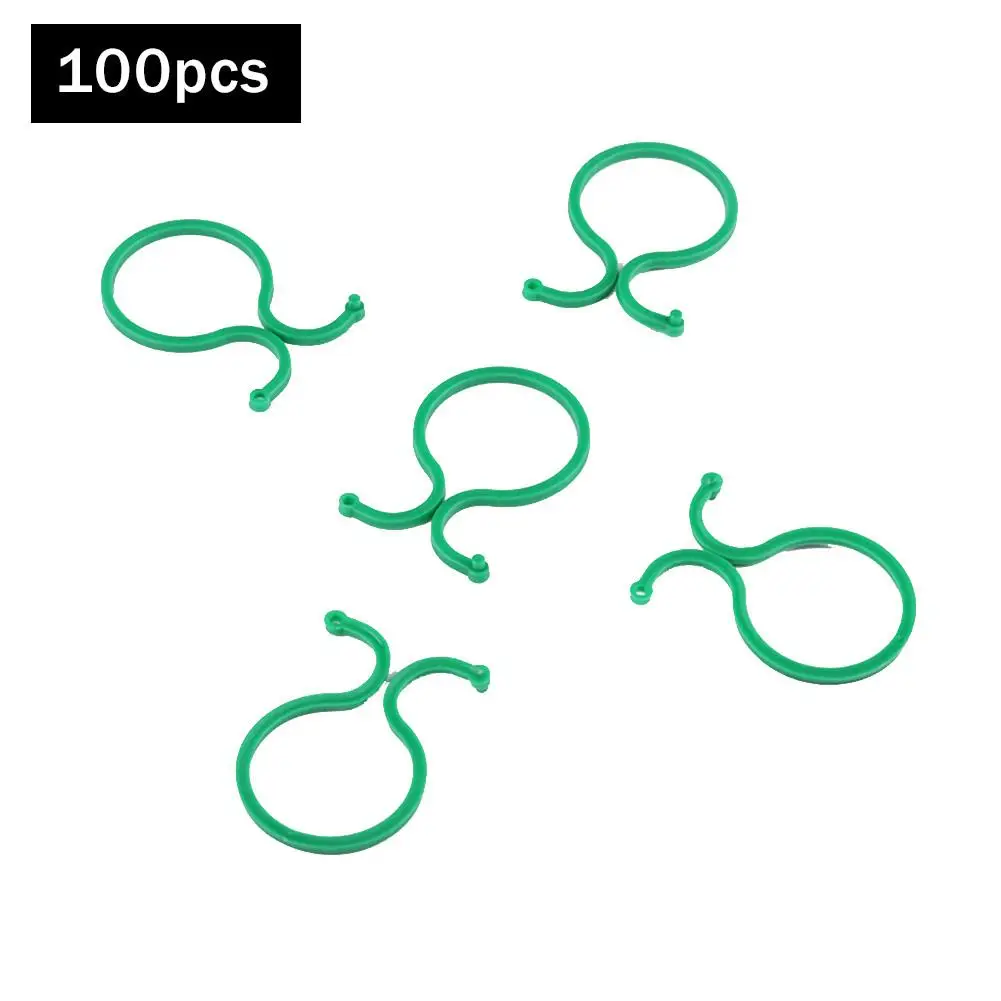 

100pcs Reusable Plastic Plant Clips Supports Connects Protection Grafting Fixing Tool Gardening Supplies For Vegetable Tomato