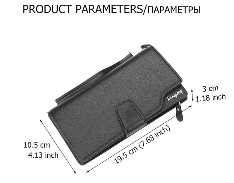 Baellerry, роскошные Брендовые мужские кошельки, длинный мужской кошелек, мужской клатч, кожаный кошелек на молнии, мужской деловой Кошелек для монет