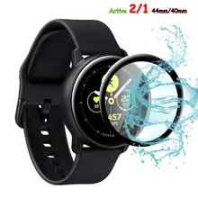 Закаленное стекло для samsung Galaxy Watch Active 2 44 мм 40 мм/46 мм/42 мм gear S3 Frontier/S2/Sport 3D HD защитная пленка на весь экран