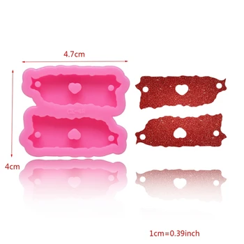 

Keychain Pendant Resin Mold Comb Heart Bottle T-shirt Silicone Molds Craft Tools M2EA