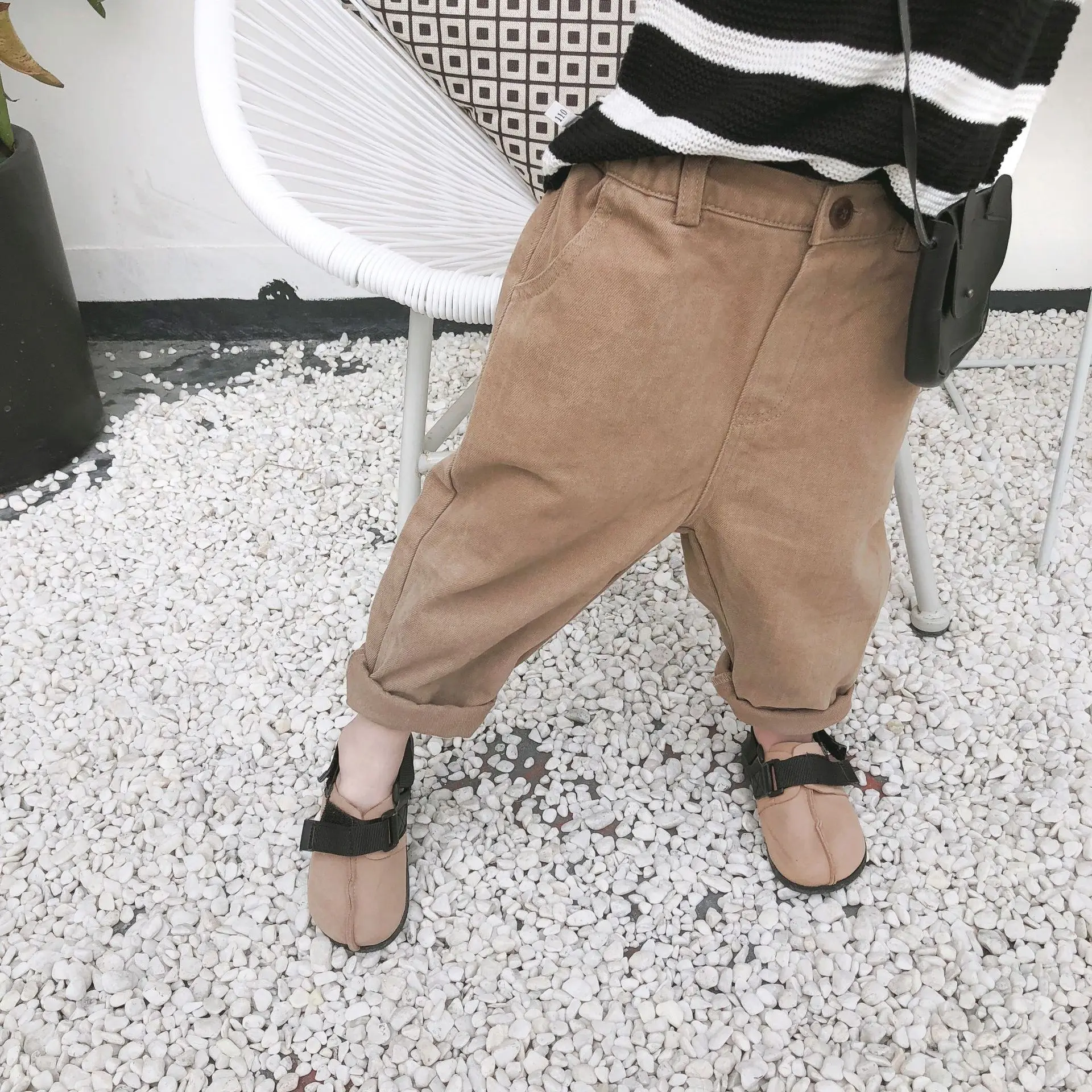 

Xuan 2019 Spring New Style Children Casual Pants Girls Korean-style Baggy Pants Baby Pure Cotton Trousers