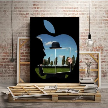

Home Decoration famous artworks son of man by hand painted on Canvas Painting Pictures Wall Art For Living Room