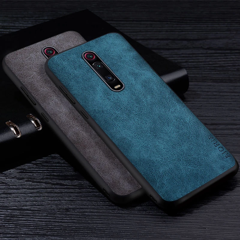 Premium PU Leathe Phone Case for Xiaomi Mi 9T Pro Scratch-Resistant Solid Color Cover for Xiaomi Mi9T Mi9 Mi 9 T Pro Case