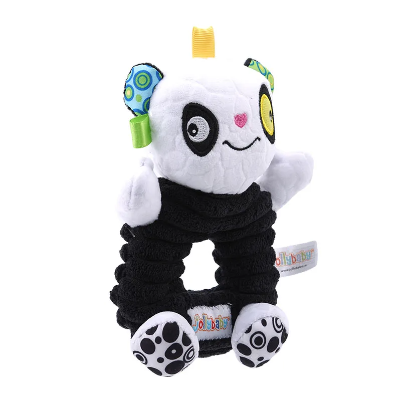 panda Стиль милые детские Мультяшные животные Лев Обезьяна Слон ручка BB устройство игрушка детская ручная погремушка плюшевая игрушка практическая ручка - Цвет: panda