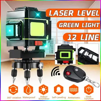 

12 Lines 3D Laser Auto Level Waterproof Self-Leveling 360 Horizontal And Vertical Cross Super Powerful Light Blue Laser Level
