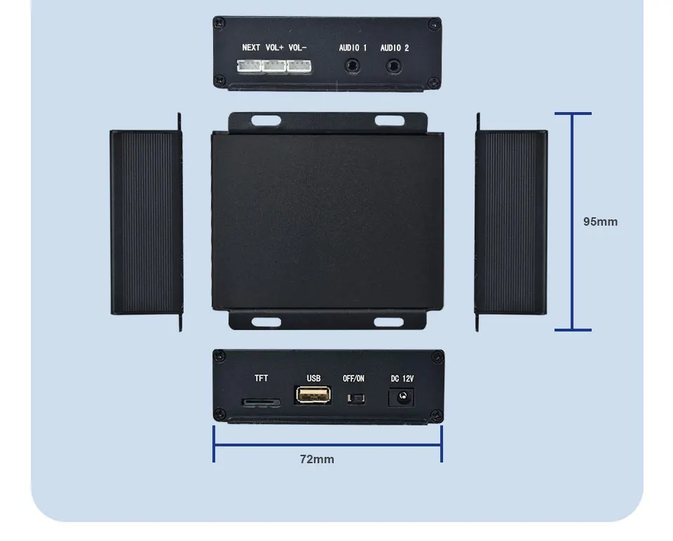 MPC100-AUDIO 3,5 мм 2 аудио выход светодиодный кнопочный USB/TF аудиоплеер