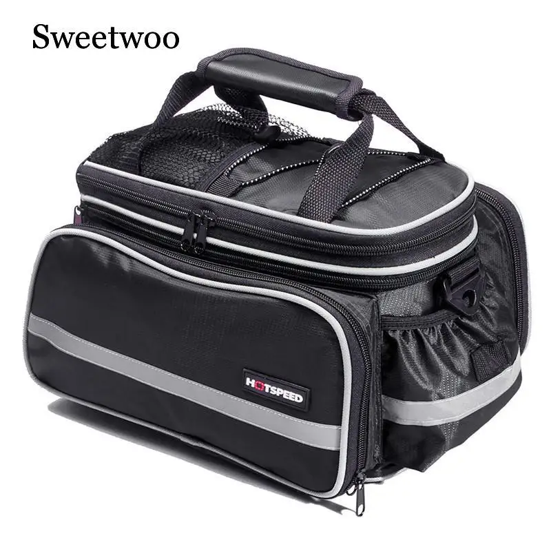 SWEETWOO открытый горный держатель для велосипеда сумка для верховой езды ударопрочная верблюжья Сумка водонепроницаемая походная велосипедная задняя упаковка - Цвет: black