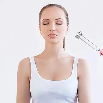 

128hz Aluminum Tuning Fork Yoga Tuning Fork Ear Picking Fork Nervous Tool Ball Fork Hammer Test Tuning System Chakra Tuning T1O6