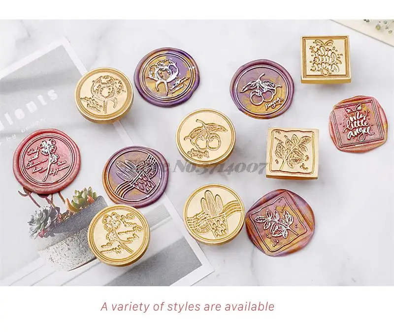 2022 Plant Rose Flower Wax Seal Stamp Retro Life Tree Cat Butterfly Antique Scrapbooking HEAD Wedding Decorative Invitation