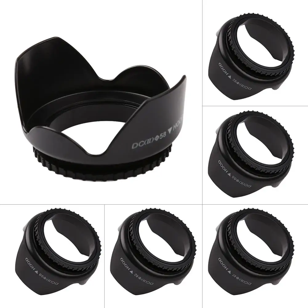 Для Nikon Canon Sony 52 мм 55 58 62 профессиональная бленда объектива в форме цветка с