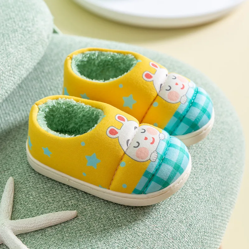 girls leather shoes Kids Cotton Winter Indoor Flip Flops Non-slip Cute Shoes Home Slipper Fashion Warm Children Baby Boys Girls Slippers Miaoyoutong best children's shoes