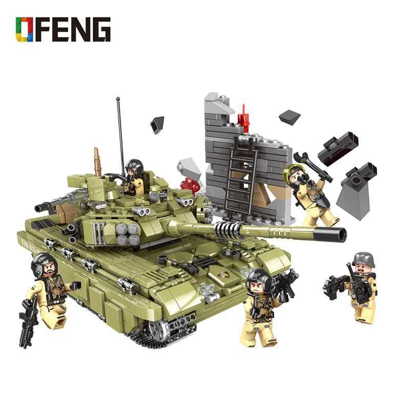 

XingBao 06015 Army Series Sets Figures Tiger Tank Building Blocks bricks Children Toys Boy Military Compatible Educational gift