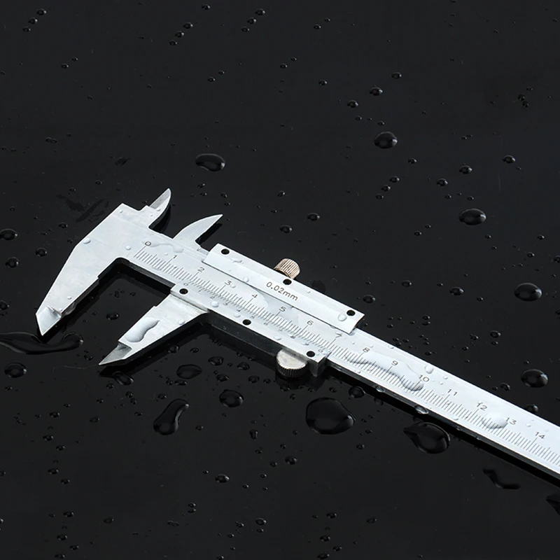 Vernier Caliper 6" 0-150mm 0.02mm Metal Calipers Stainless Steel Hardened Metric Machinist Thickness Micrometer Measuring Tools