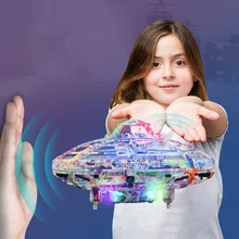 Ручной Дрон ручной летающий шар Дрон мини Дроны для начинающих шар-вертолет с 360 ° вращающийся и сверкающий светодиодный свет