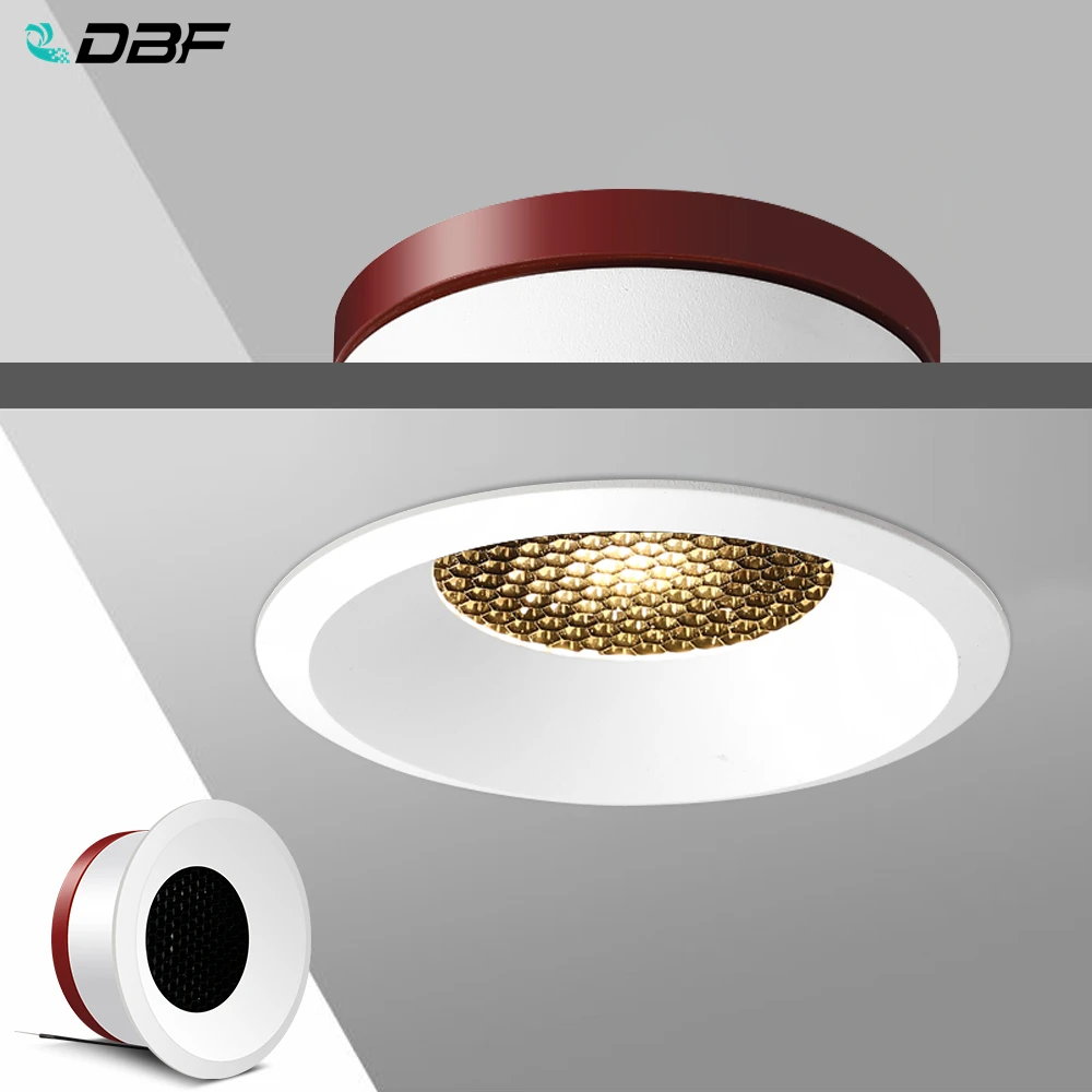

[DBF]2020 New Honeycomb Nest Anti Glare Lens COB Recessed Downlight 5W 7W 12W 15W Round LED Ceiling Spot Light Pic Background