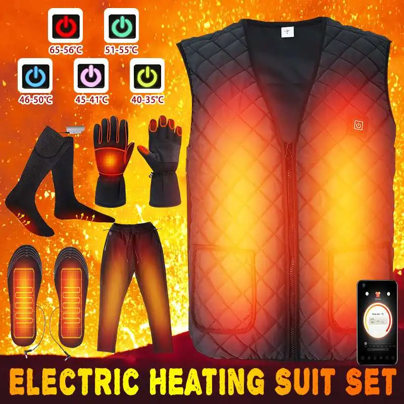 

Зимний жилет с подогревом, куртка, модное пальто для мужчин и женщин, одежда, умное теплое пальто с bluetooth APP термостатом и электрическим подогревом