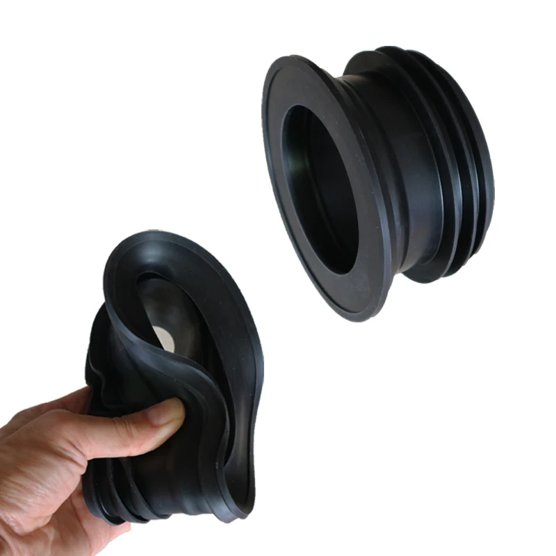 Toilet Spill Sealing ring Drain pipe Anti-leak Deodorant ring Toilet Base Drainage fittings Heighten durable Rubber flange