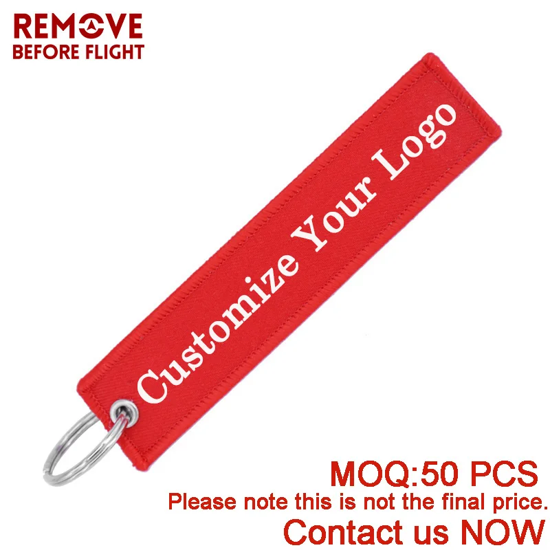 Fashion Jewelry Customized Key Chain llaveros Safety Label Embroidery Customize Keychain Key Rings OEM Aviation Gift Keychain new