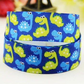 

22mm 25mm 38mm 75mm Dinosaur Cartoon printed Grosgrain Ribbon party decoration 10 Yards X-02999