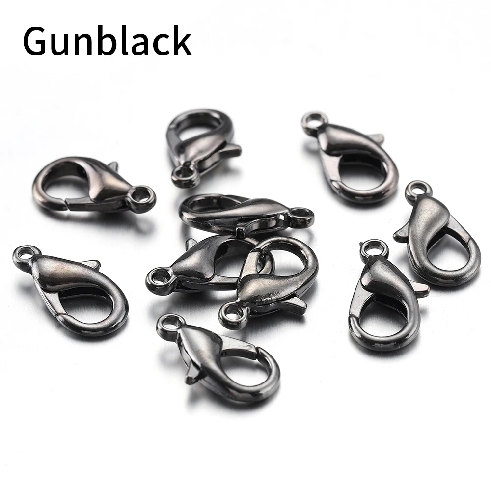 100pcs Lobster Clasps for Bracelets Necklaces DIY Hooks Chain Closure Accessories for Jewelry Making Findings Wholesale