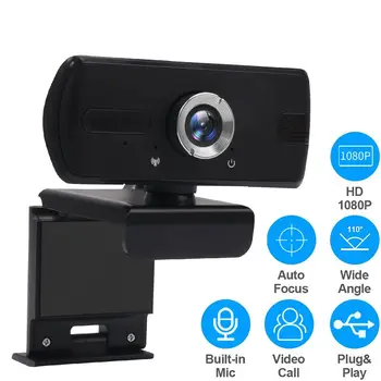 

1080P Webcam HD Widescreen Video Webcam HD Black Focus USB With Wheat Camera With Built-In HD Microphone For Laptop