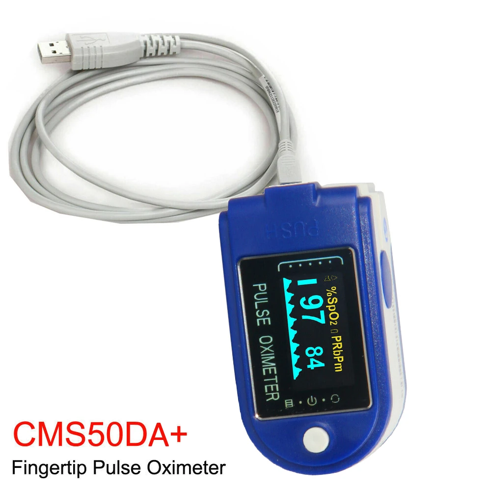 Пульсоксиметр на кончик пальца CONTEC CMS50D + CMS 50D Plus с программным обеспечением USB| |