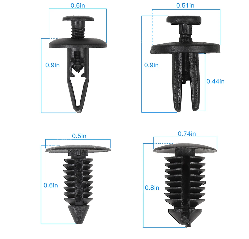 Гайки и болты для Ford, 415 шт., автомобильный фиксатор для кузова, нажимной тип, заклепки, крепеж, комплект, крыло, бампер, дверная панель, подкладка, Пряжка для Ford