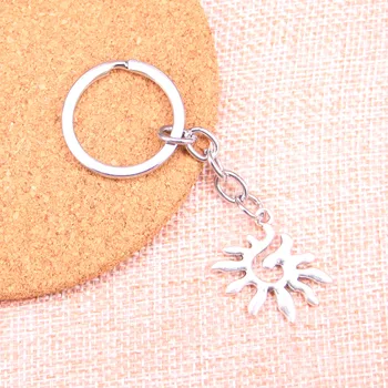 

20pcs sun Keychain 27*20mm Pendants Car Key Chain Ring Holder Keyring Souvenir Jewelry Gift
