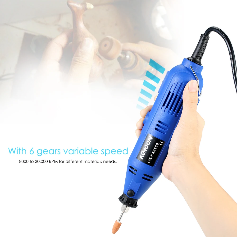 

130W Multi-functional Electric Grinder Set Variable Speed Electric Drill Grinding Rotary Tool with 197pcs Accessorie for Milling