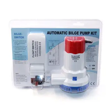 

Bilge Pump 1500GPH DC 12V 24V Float Switch Combination Suit Electric Water Pump For Aquario Submersible Seaplane Motor Homes