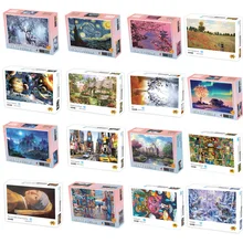 Пазлы с картинками, 1000 штук, деревянные головоломки для сборки, игрушки для взрослых, детские игры, развивающие игрушки