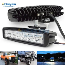 6 inch 18W 6 LED Offroad Car Work Light Spotlight Daytime Running Light 12V 6*3W Flood Beam For Jeep 4x4 ATV 4WD SUV Car Styling