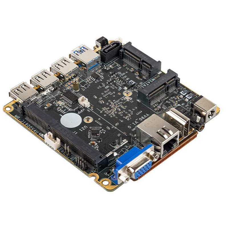 Мини ITX материнская плата J1900V4U 2 0 GHz DDR3 8GB/1600MHz тонкая мини NUC с охлаждающим
