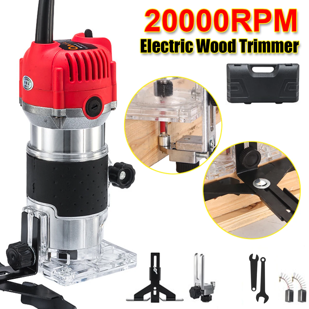 US $30.61 2300W Electric Trimmer 20000rpmMin Wood Trimmer Electro Tools Router Wood Milling Machine for Joiners Renovator Woodworking